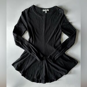 Anthropologie Black Long Sleeve Top